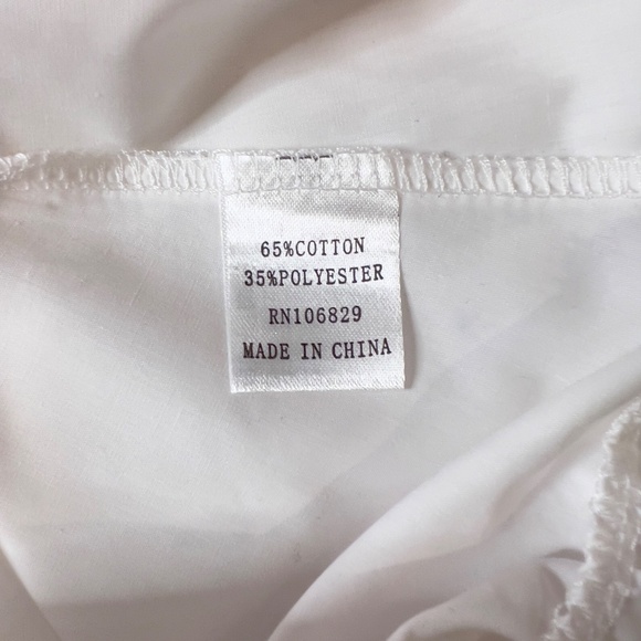 # A230   Nancy  Resort Chic  White Sequin Floral   Shirt Dress  NWT  S - Picture 6 of 8